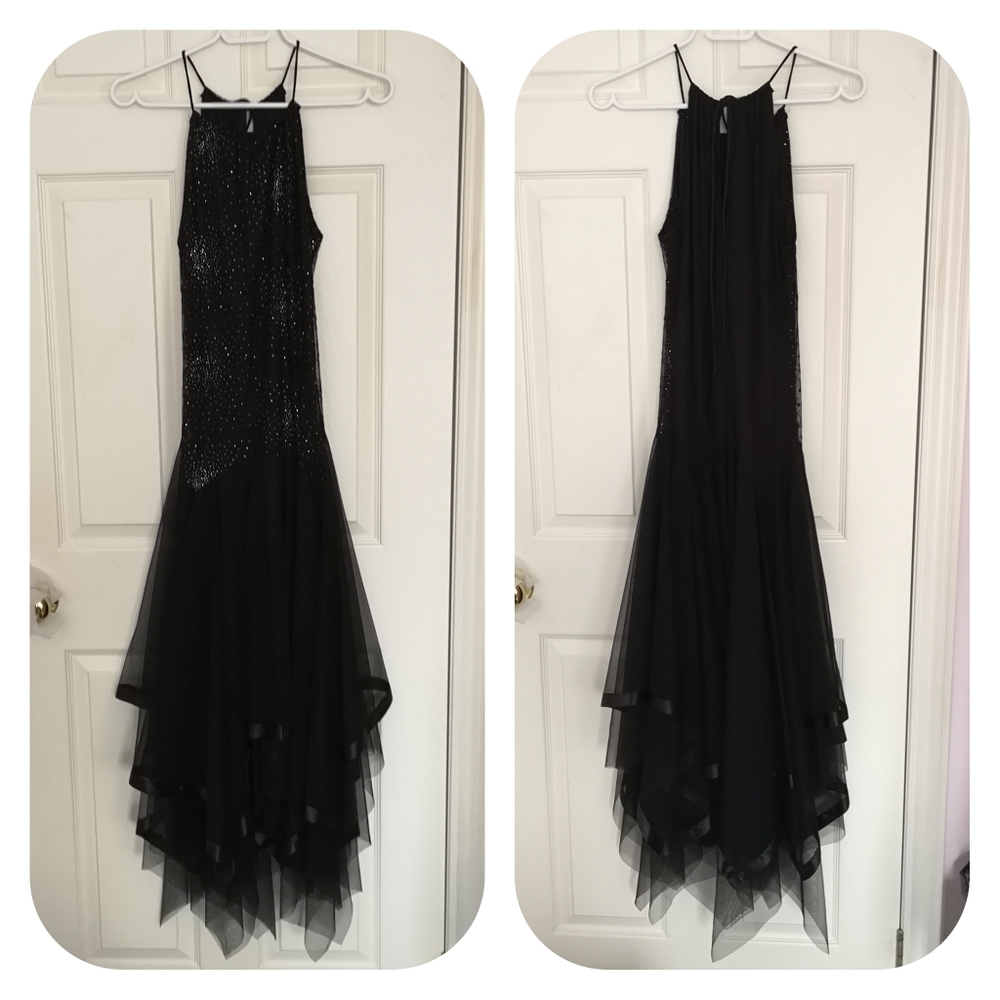 Vintage Y2K Fiesta Halter Prom Dress